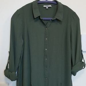 Oliver Bonas sz 10, uk 14 artist's olive top EUC